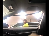 Flashing black dick to milf gas station